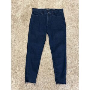 Banana Republic Mid-Rise Dark Wash Blue Skinny Jeans, Size 30P Petite, MSRP $110